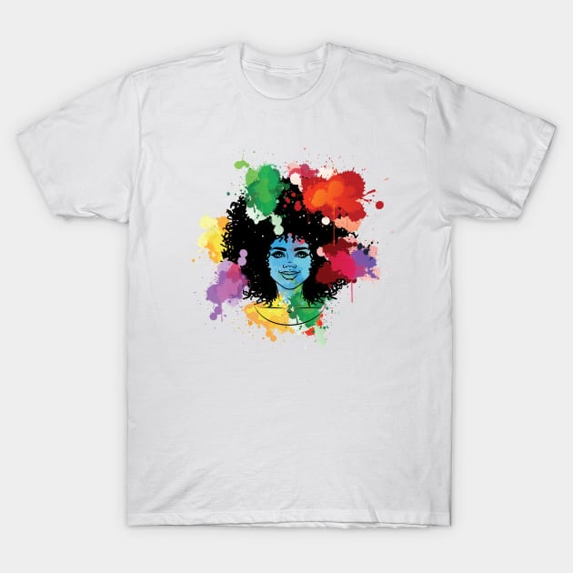 Black Girl Magic Melanin Pride Gift T-Shirt by JackLord Designs 